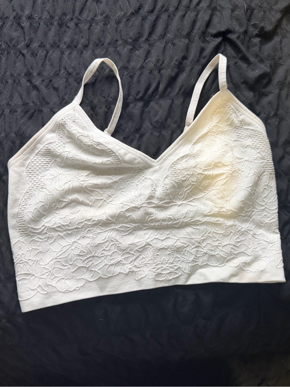 No Boundaries Cream Lace Bralette - Soft Floral Knit